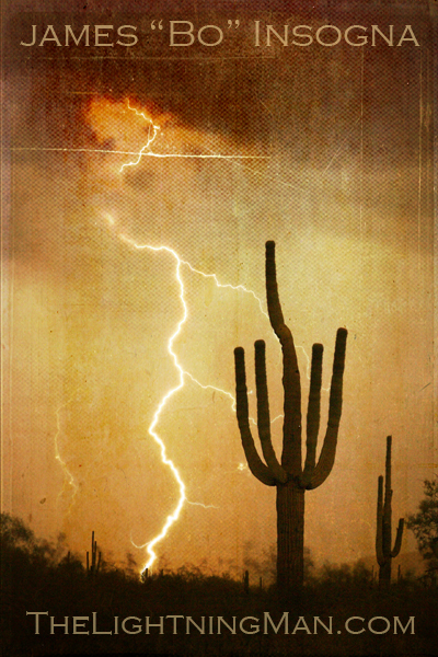 Saguaro lightning storm  photography image
