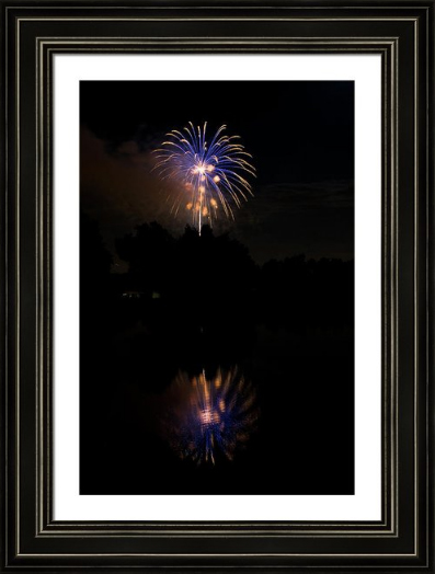 Fireworks Reflection Fine Art Photography Framed Print Decorating Ideas for Bedrooms Fine Photography Prints and Canvas Art