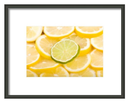 Lemons and One Lime Abstract Fine Art Print and Canvas Art