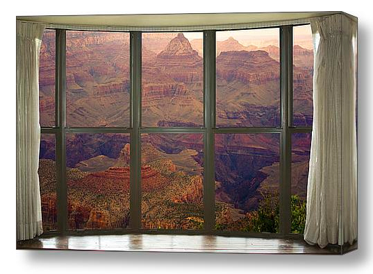 Grand Canyon Springtime Bay Window View Decorating Tips Add a Nature Window View to Any Room With Fine Art Picture Windows