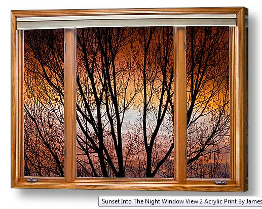 Sunset Into The Night Window View 2 For Immediate Release Add A Fine Art Window With A View To Any Room