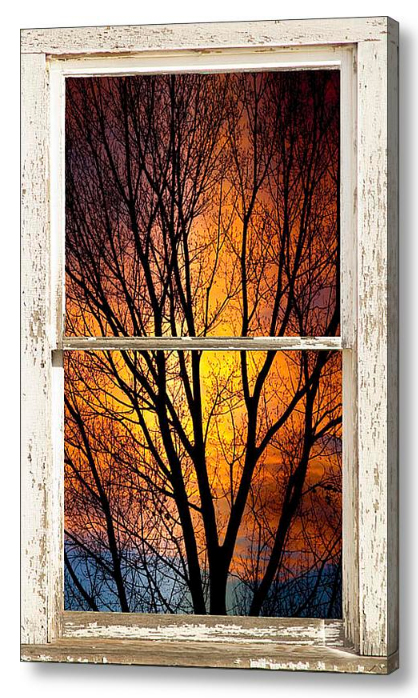Sunset Into The Night Window View 3 For Immediate Release Add A Fine Art Window With A View To Any Room