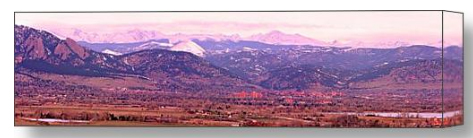 Boulder Colorado Sunrise Panorama Stretched Canvas Print 