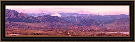 Boulder Colorado Sunrise Panorama Framed Fine Art Print