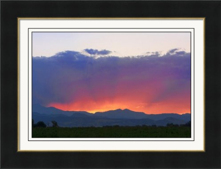 Burning Rays of Sunset Framed Fine Art Print