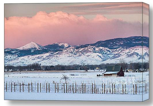 Colorado Rocky Mountain Sunrise Stretched Canvas Print / Canvas