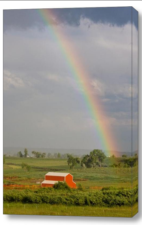 Country Rainbow Stretched Canvas Print  Canvas Fine Art