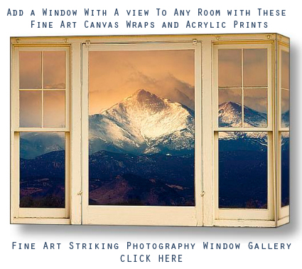 Longs Peak Picture Fine Art Window View Canvas Wrap