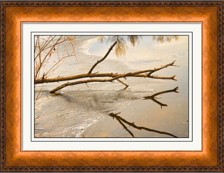 Winter Lake Abstract Framed Fine Art print