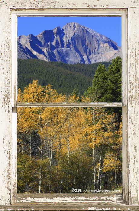 Longs Peak Window View fine art photography print and canvas art