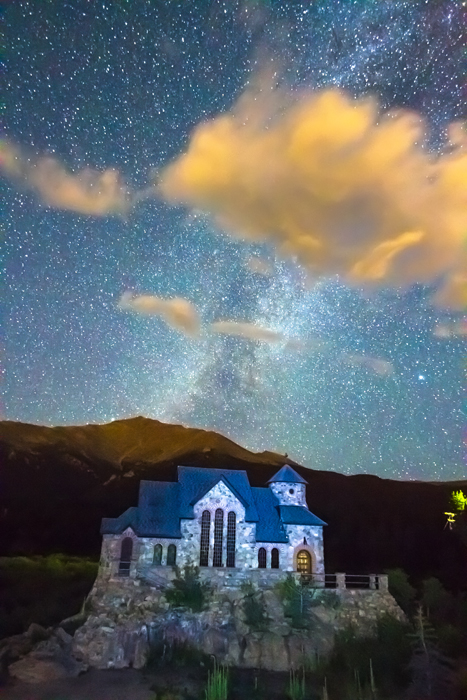 Magical Chapel On The Rock Milky Way Sky
