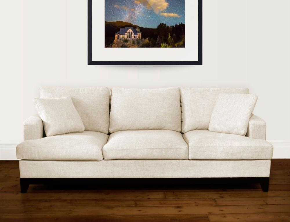 Perseid-Meteor-Shower-and-Chapel-On-The-Rock_wall art