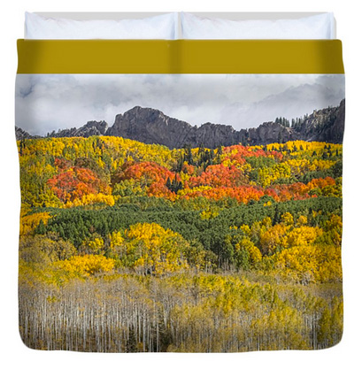 Colorado Kebler Pass Fall Foliage King Duvet Cover
