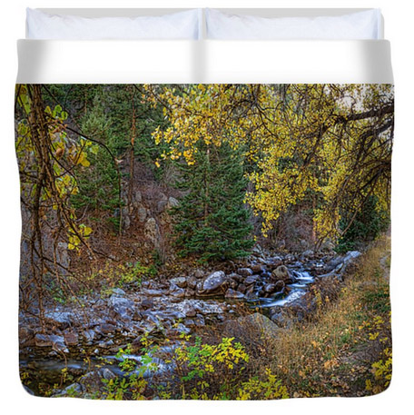 Boulder Creek Autumn View King Duvet Cover