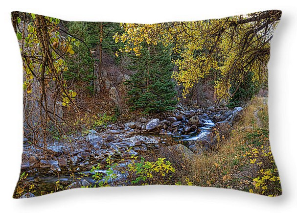 Boulder Creek Autumn View Throw Pillow 20" x 14"