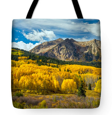 Colorado Rocky Mountain Fall Foliage Tote Bag 18x18