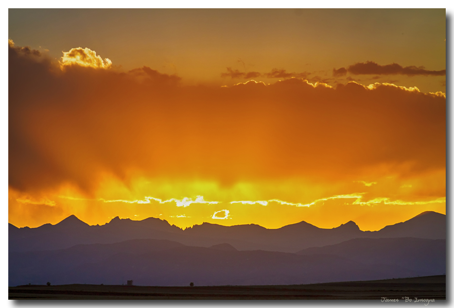 Colorado Rocky Mountains Golden September Sunset Sky