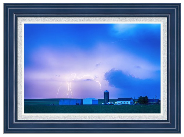 Colorado Country Lightning Storm Framed Print