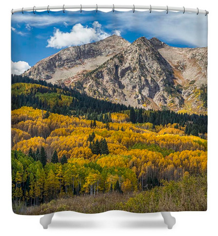 Rocky Mountain Autumn Season Colors Shower Curtain