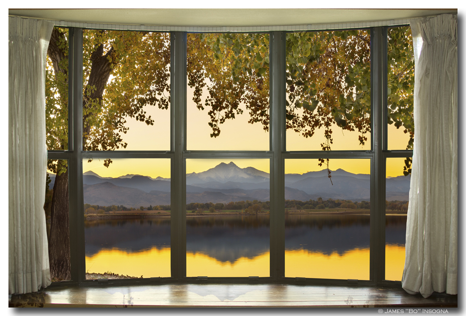 Rocky Mountain Golden Reflections Bay Window View