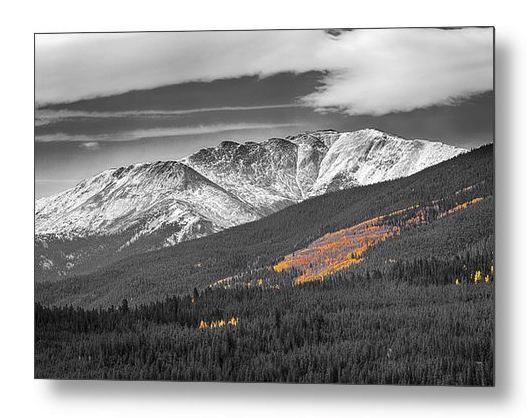 Rocky Mountain Independence Black And White Selective Metal Prin