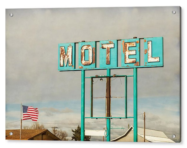 American Retro Motel Sign Acrylic Print