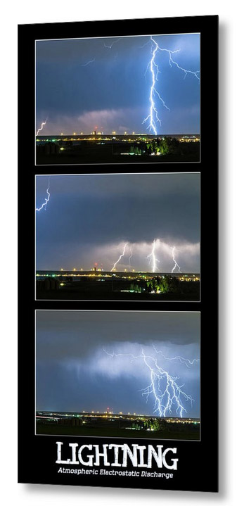 Lightning - Atmospheric Electrostatic Discharge Metal Print