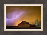 Watching The Storm From The Farm Framed Print