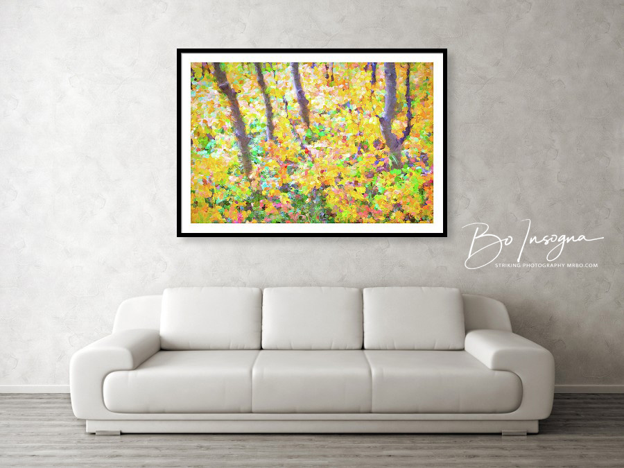 Colorful Forest Abstract Framed Print